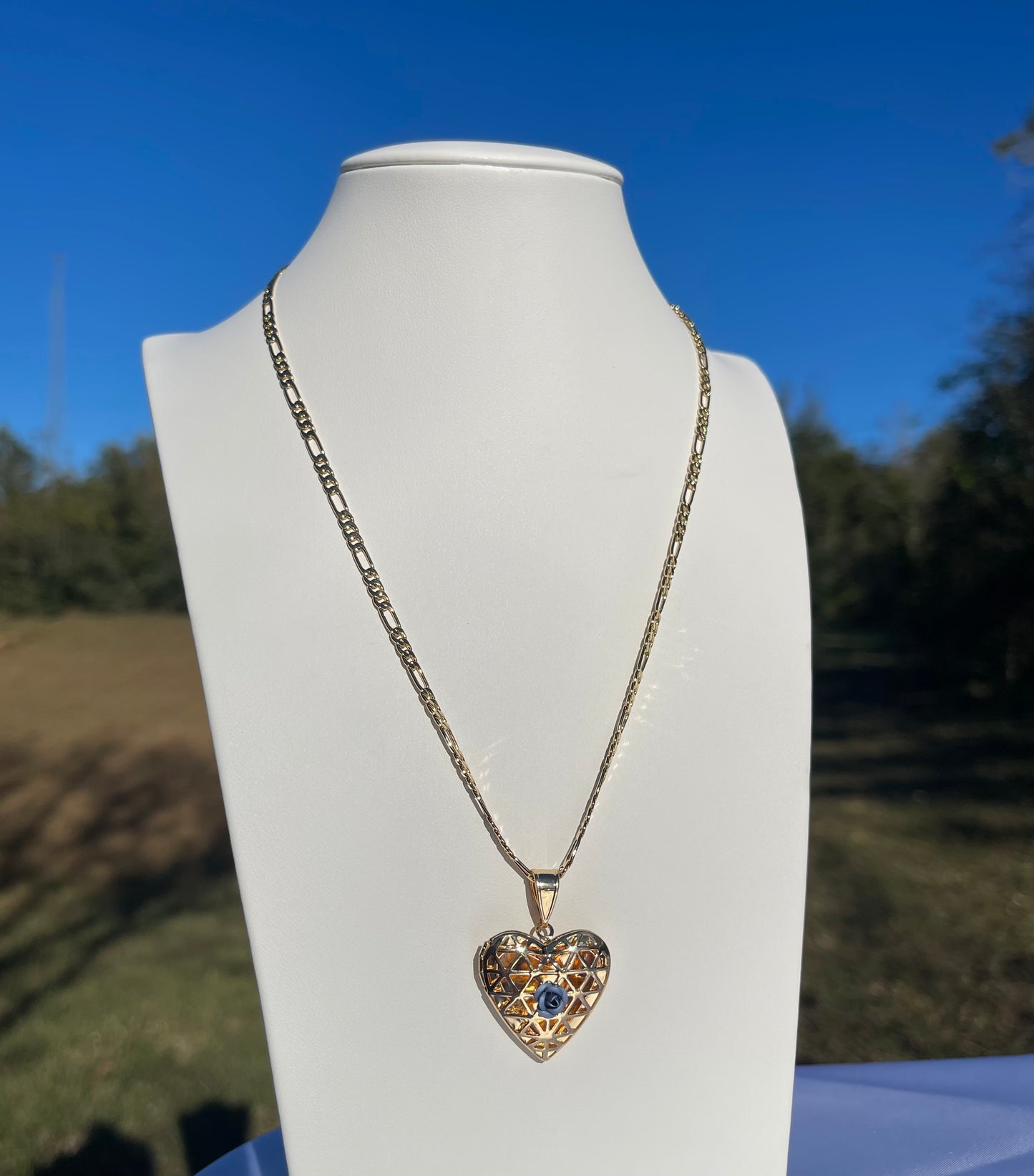P-23 Gold Heart Lock it Necklace