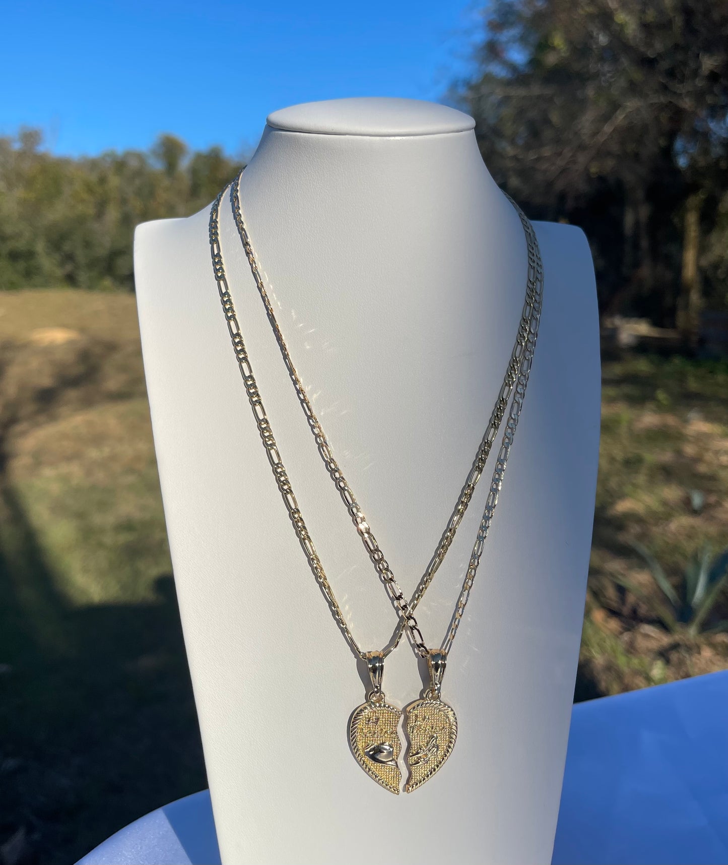 (BH-7) Breakable Heart Necklaces - El Toxico y La Toxica