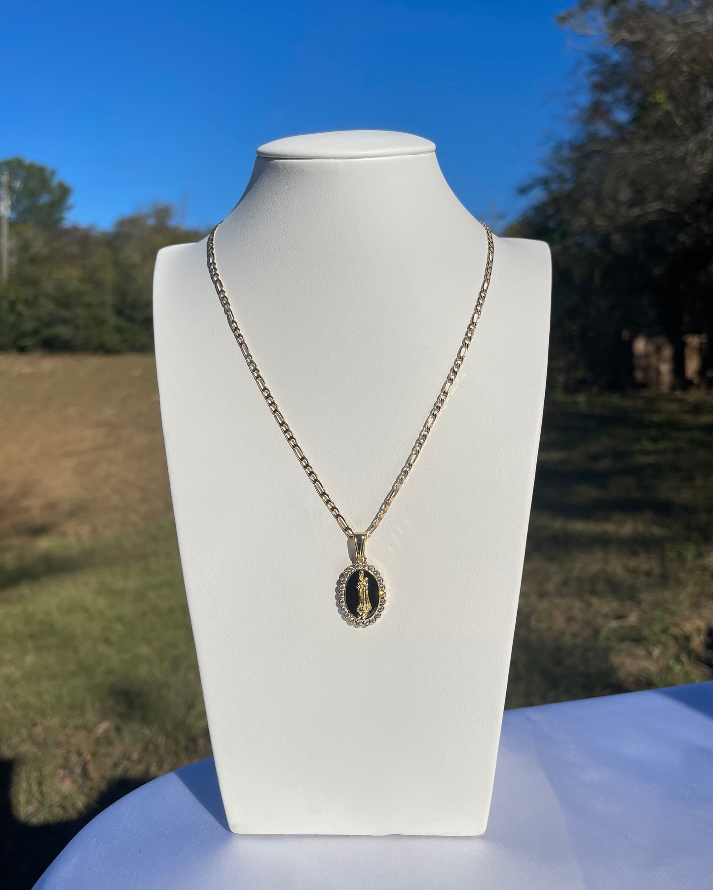 P85 - Guadalupe Black Crystal Necklace