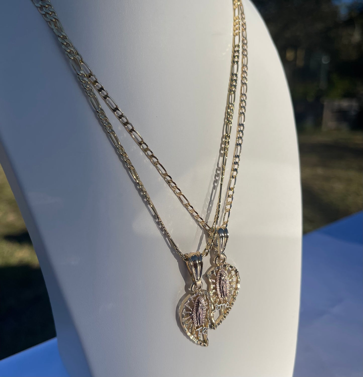 (BH-4) Breakable Heart Necklaces - Guadalupe Te Amo