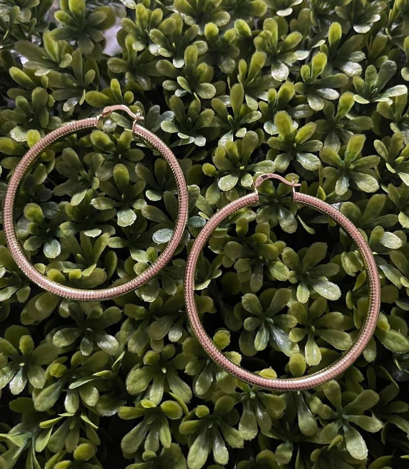 Gold Plated Hoops (H-36)