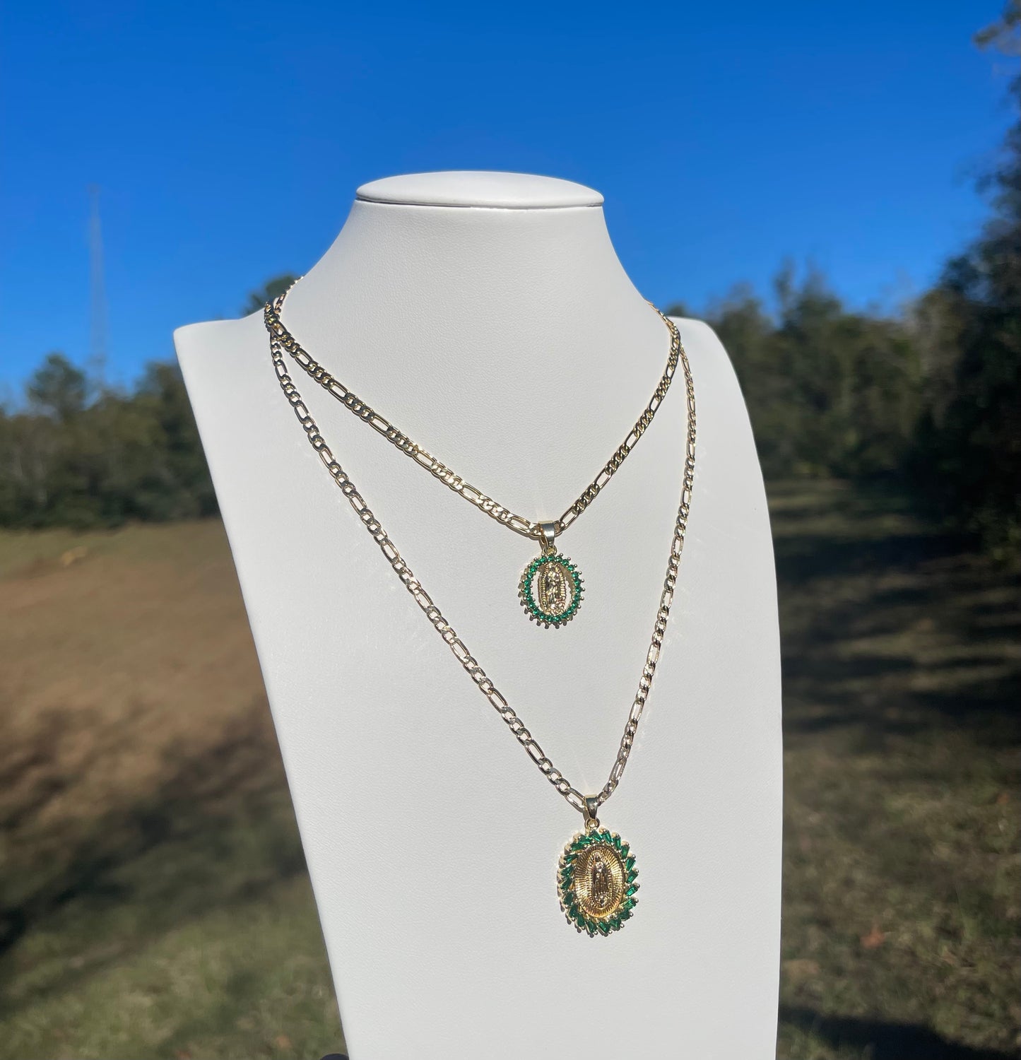 P81 - Green Diamond Guadalupe Necklace