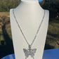 SP1 - Diamond Silver Butterfly Necklace