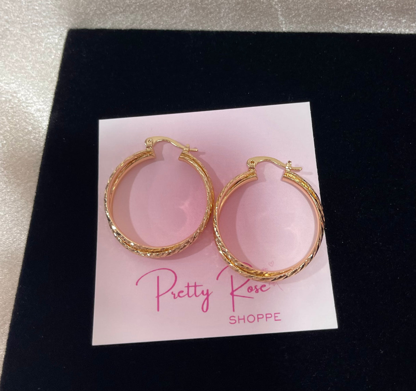 Gold Plated Hoops (H-17)