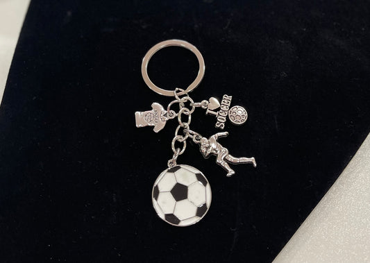 I ❤️ Soccer Keychain