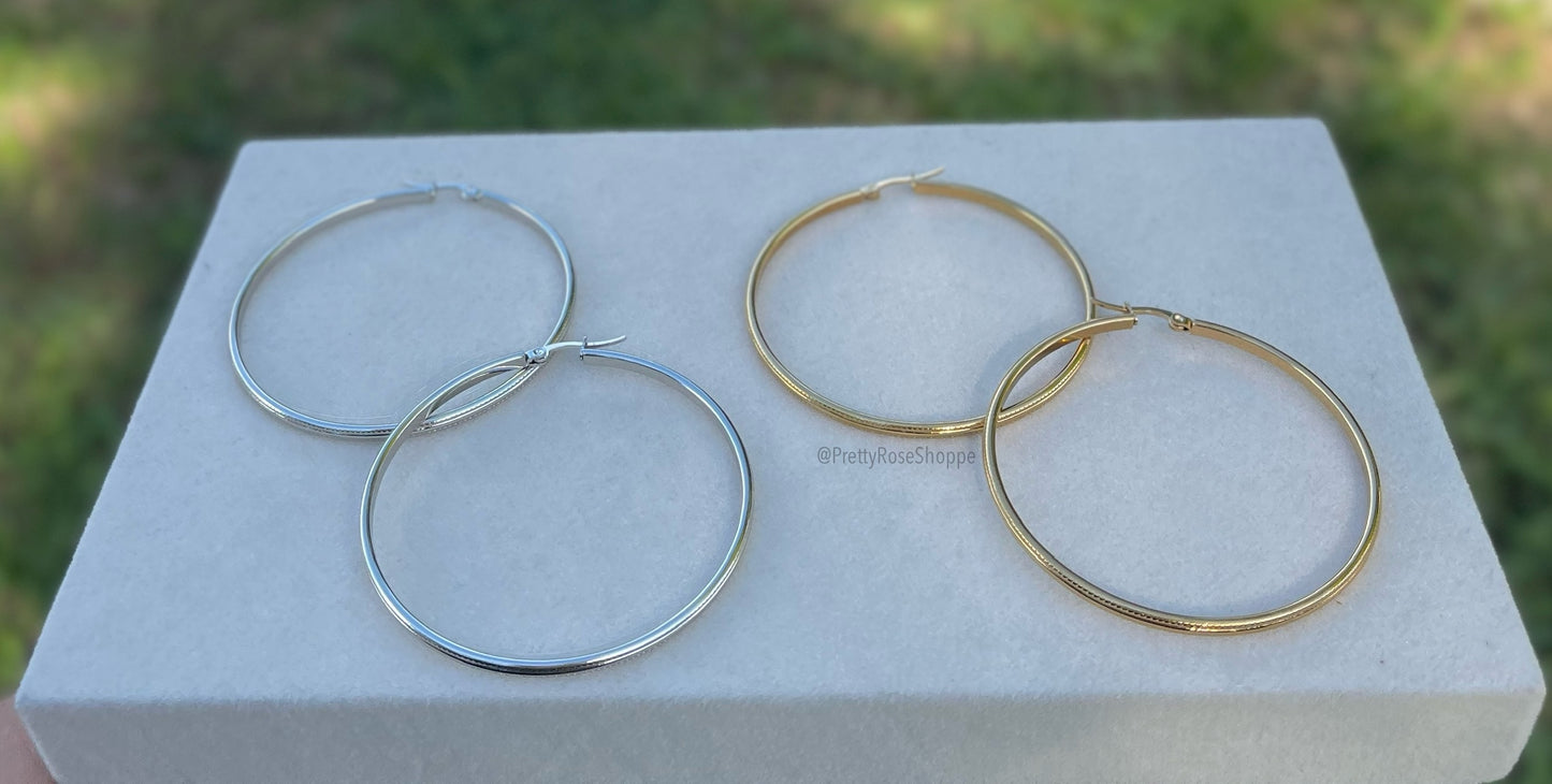 Lg Stainless Steel Hoops