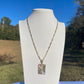 P94 - Tri Color Sq San Judas Necklace