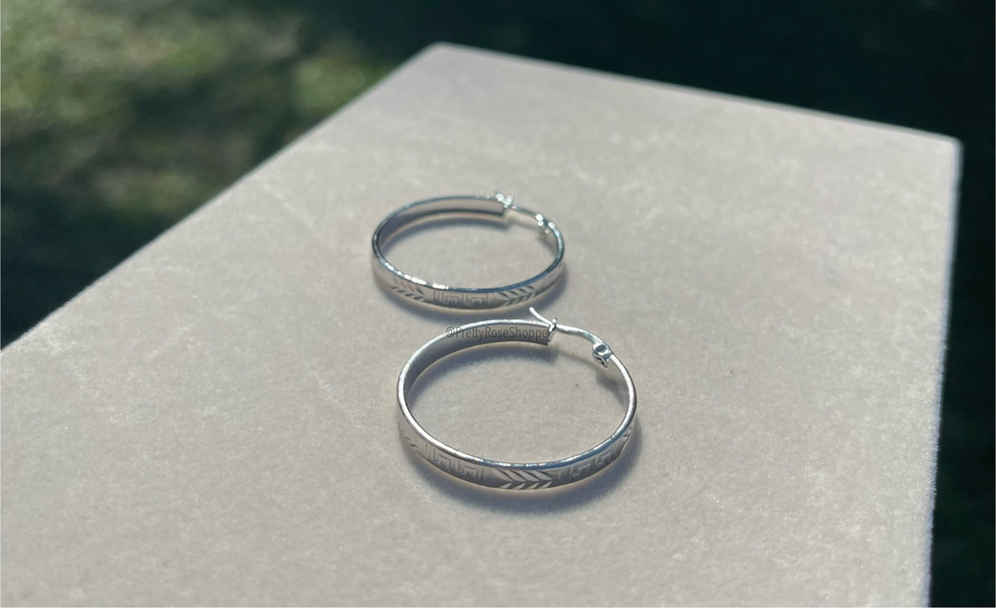 Silver Stainless Steel Hoops