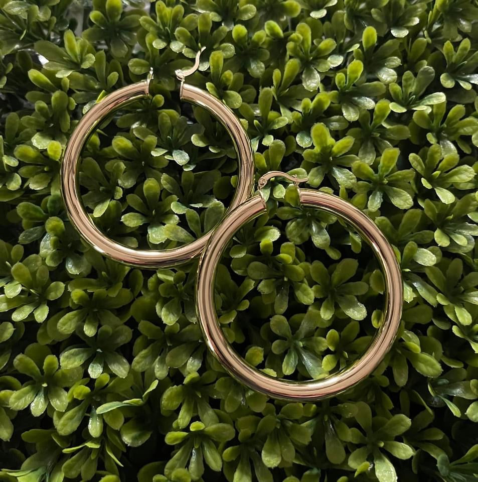 Gold Plated Hoops (H-38)