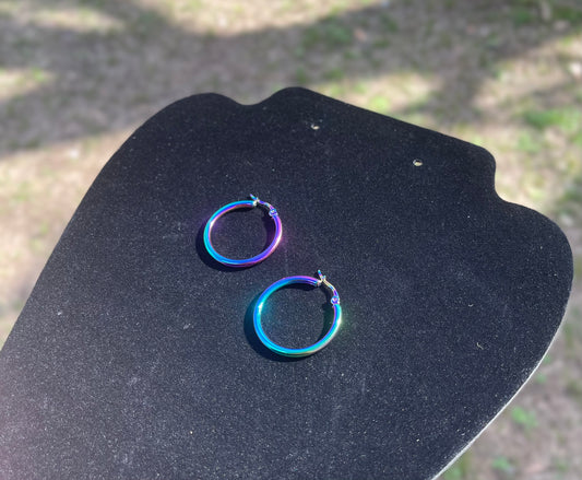 Iridescent Stainless Steel Hoops