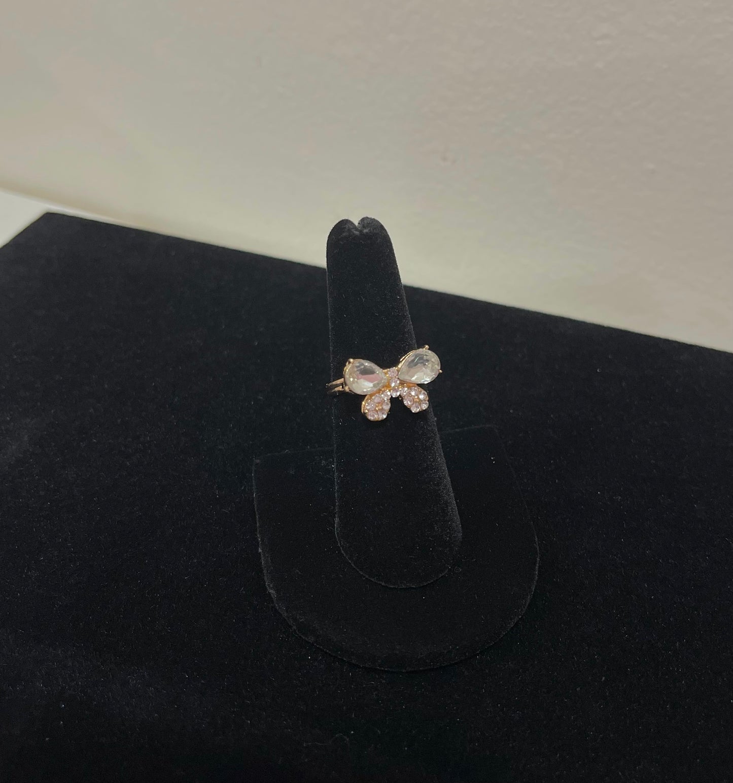 Diamond Butterfly Adjustable  Ring