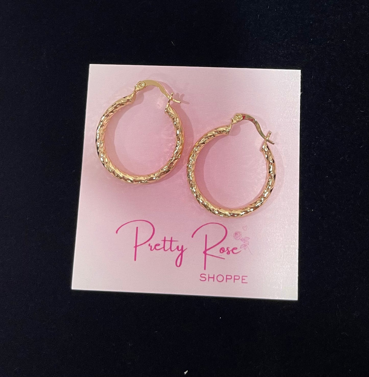 Gold Plated Hoops (H-11)