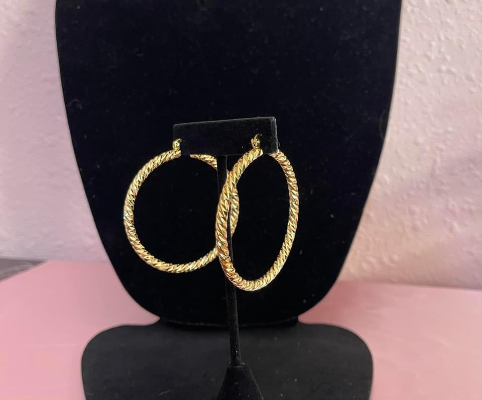 Gold Plated Hoops (H-30)