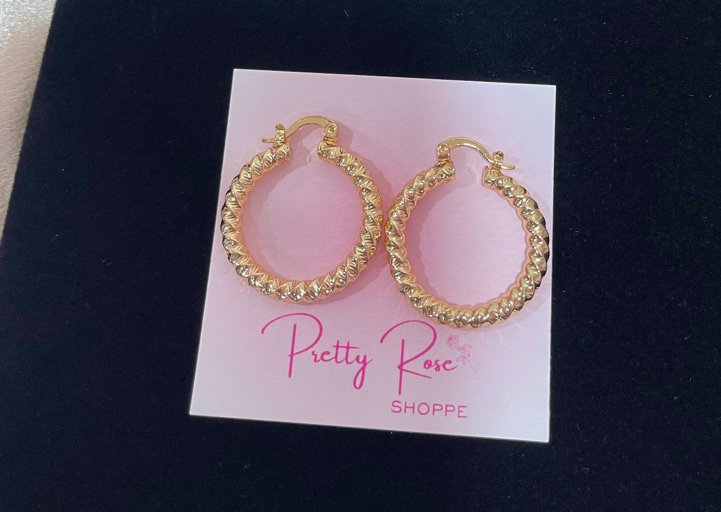 Gold Plated Hoops (H-12)