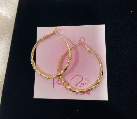 Gold Plated Hoops (H-24)