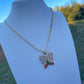 P52 - Tri Color Butterfly Necklace