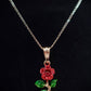 P31 - Red Flower Necklace