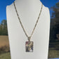 P94 - Tri Color Sq San Judas Necklace