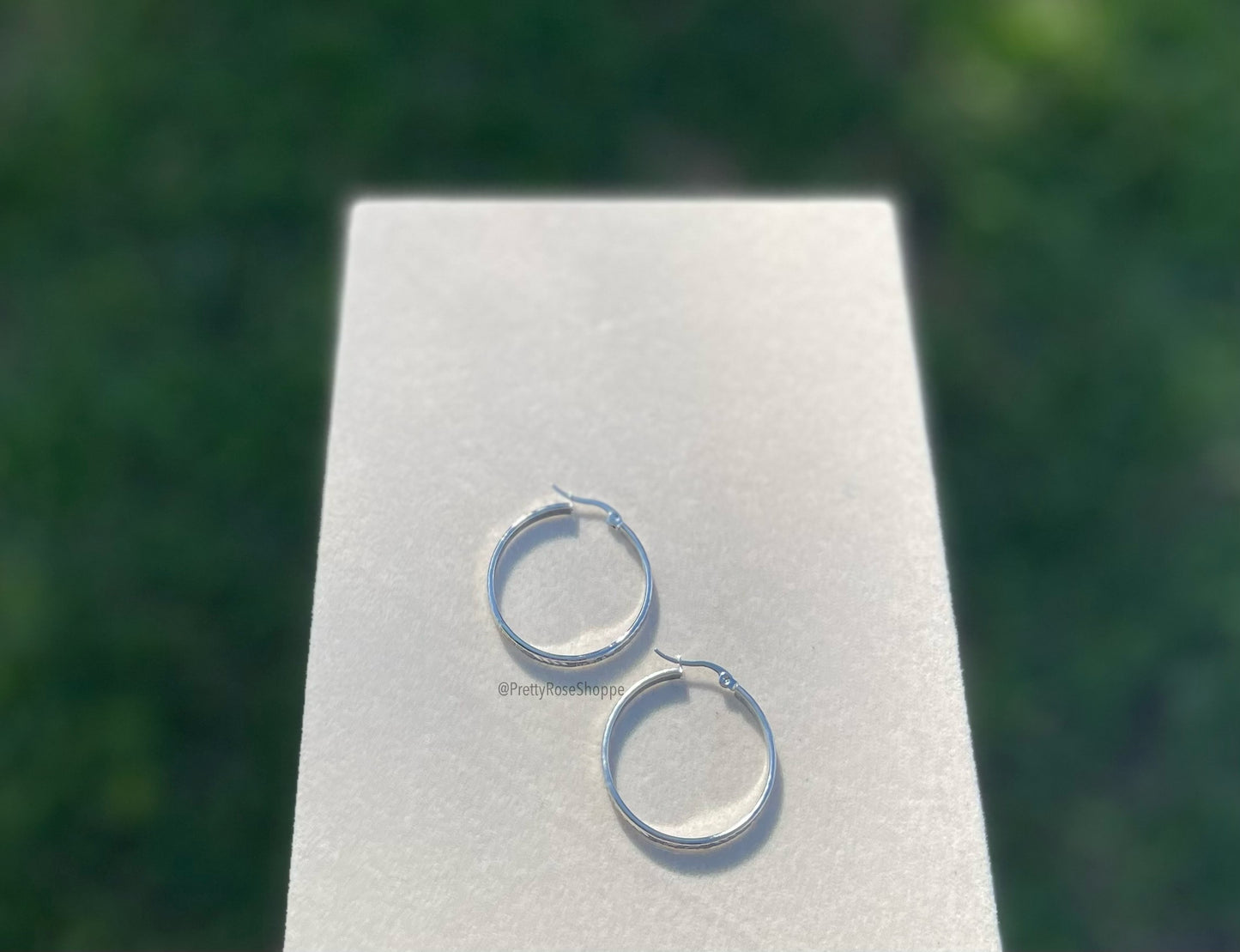 Silver Stainless Steel Hoops