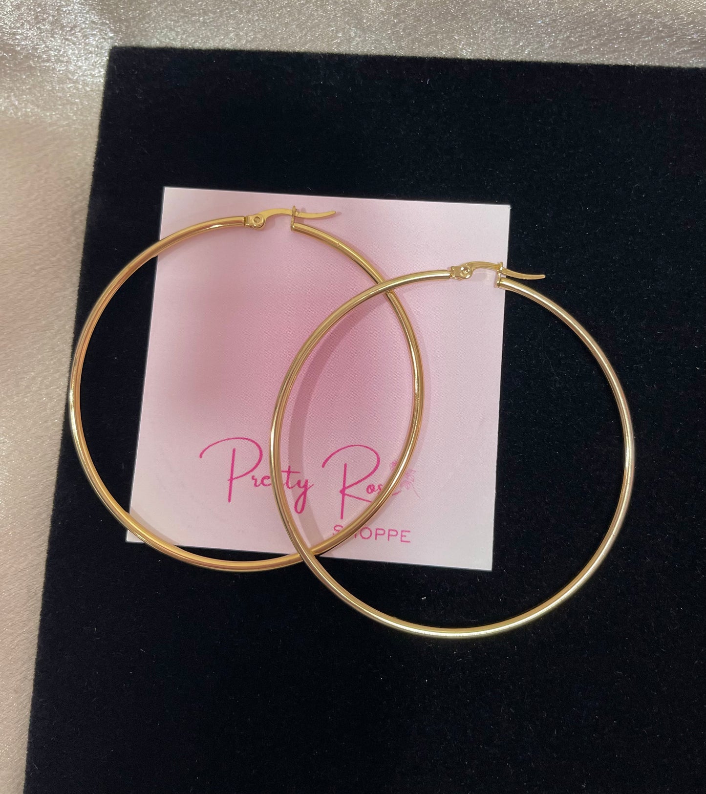 Gold Plated Hoops (H-40)