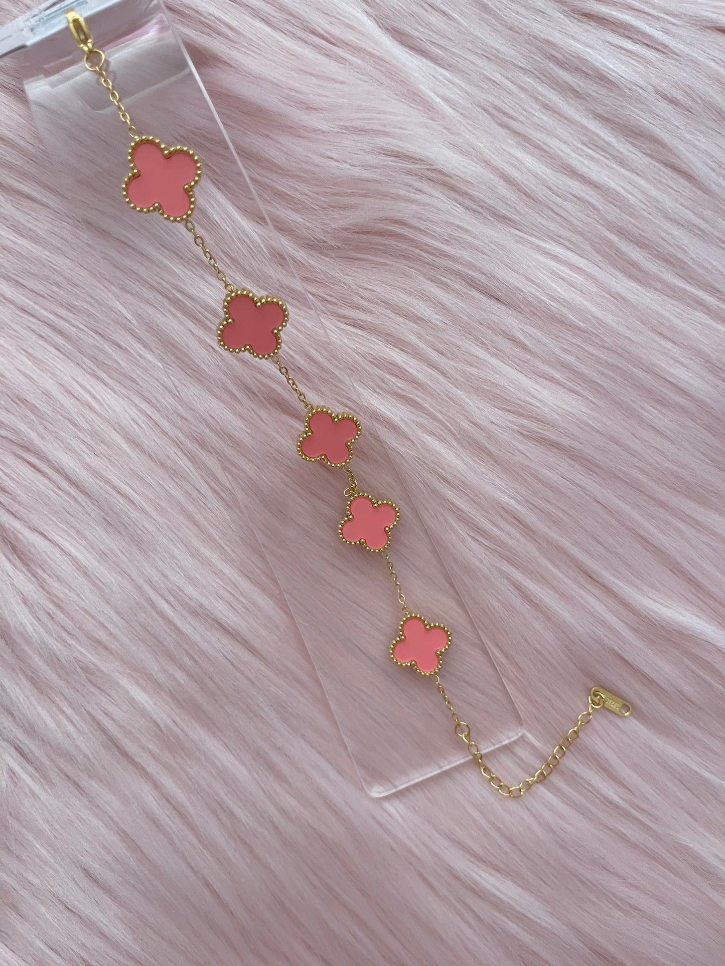 Pink Clover Bracelet