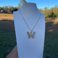 P45 - Tri Color Butterfly Necklace