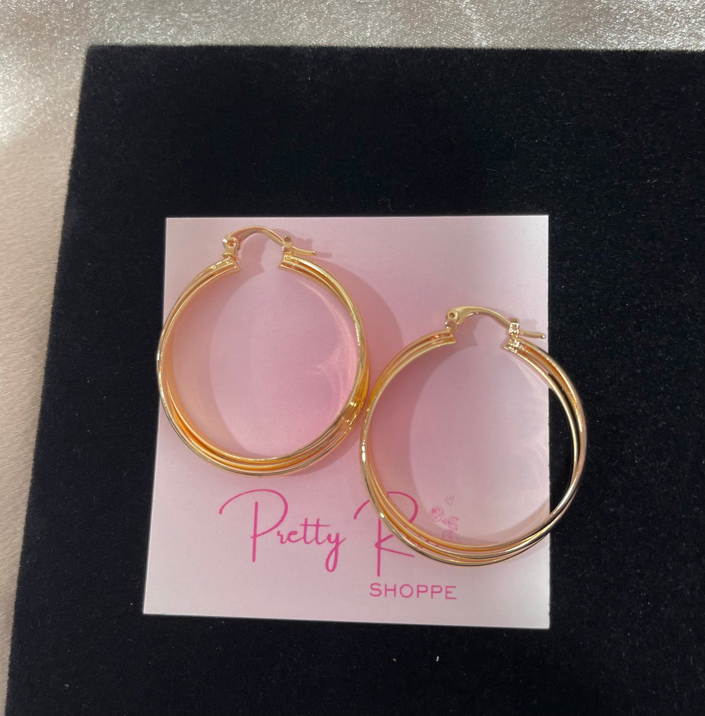 Gold Plated Hoops (H-26)