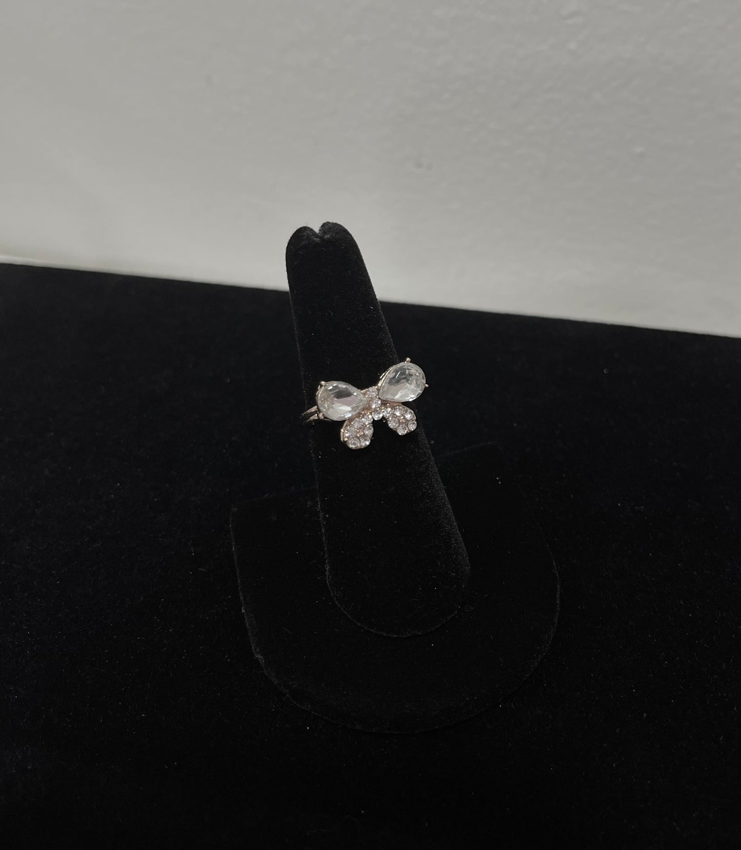 Diamond Butterfly Adjustable  Ring