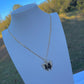 P49 - Black Rhinestone Butterfly Necklace