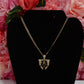 P49 - Black Rhinestone Butterfly Necklace