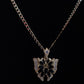 P49 - Black Rhinestone Butterfly Necklace