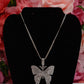 SP1 - Diamond Silver Butterfly Necklace