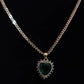 P37 - Rhinestone Heart Necklace