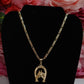 P104  - Gold Horseshoe Necklace