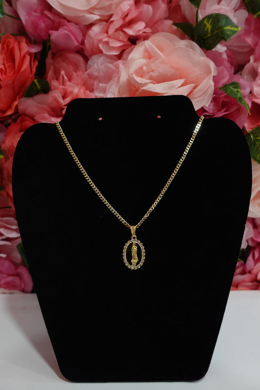 P85 - Guadalupe Black Crystal Necklace