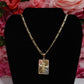 P94 - Tri Color Sq San Judas Necklace