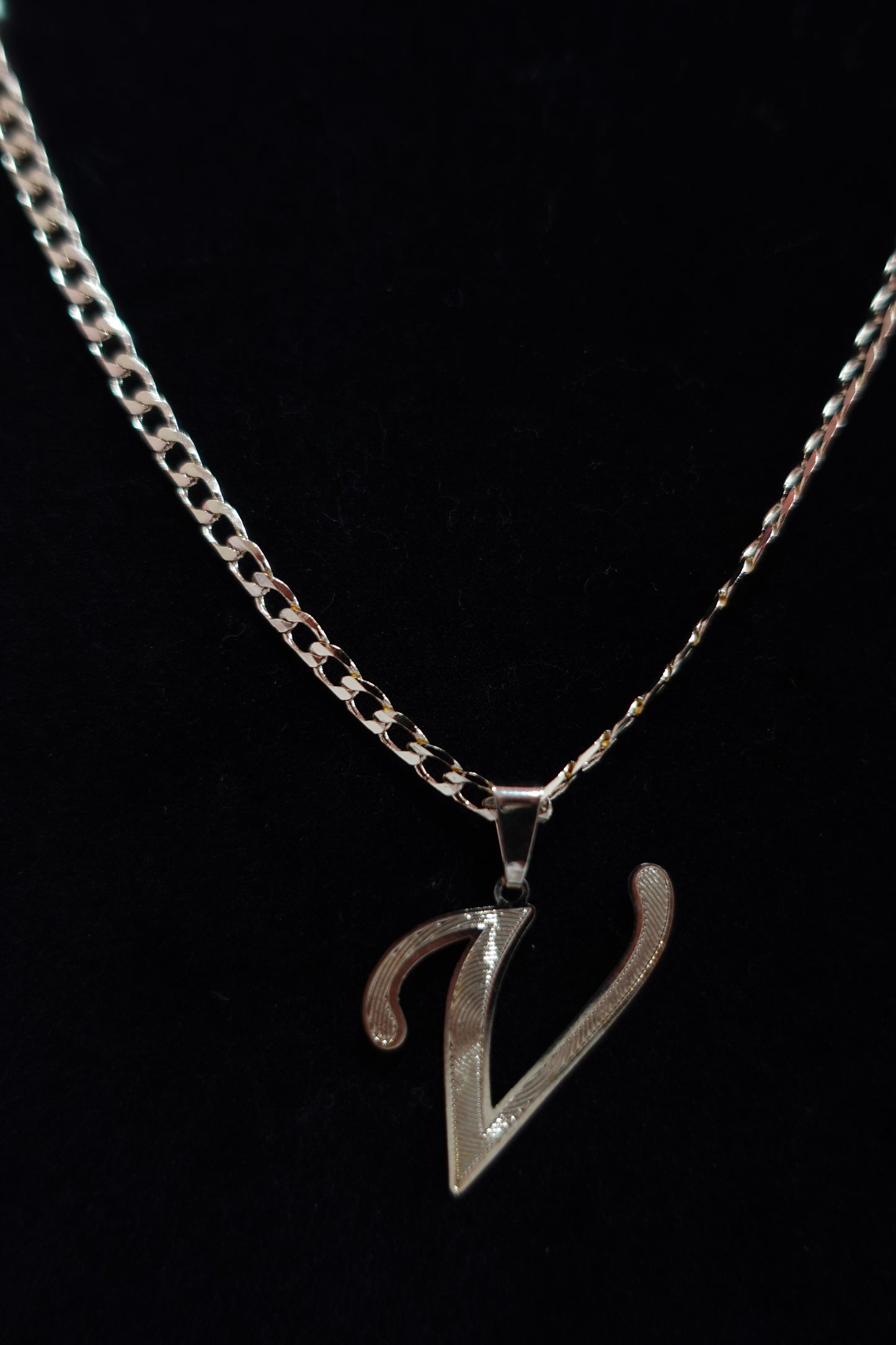 P62 - Thin Initial Necklace - V