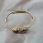 (B-20) Blue Heart Bangle Bracelet