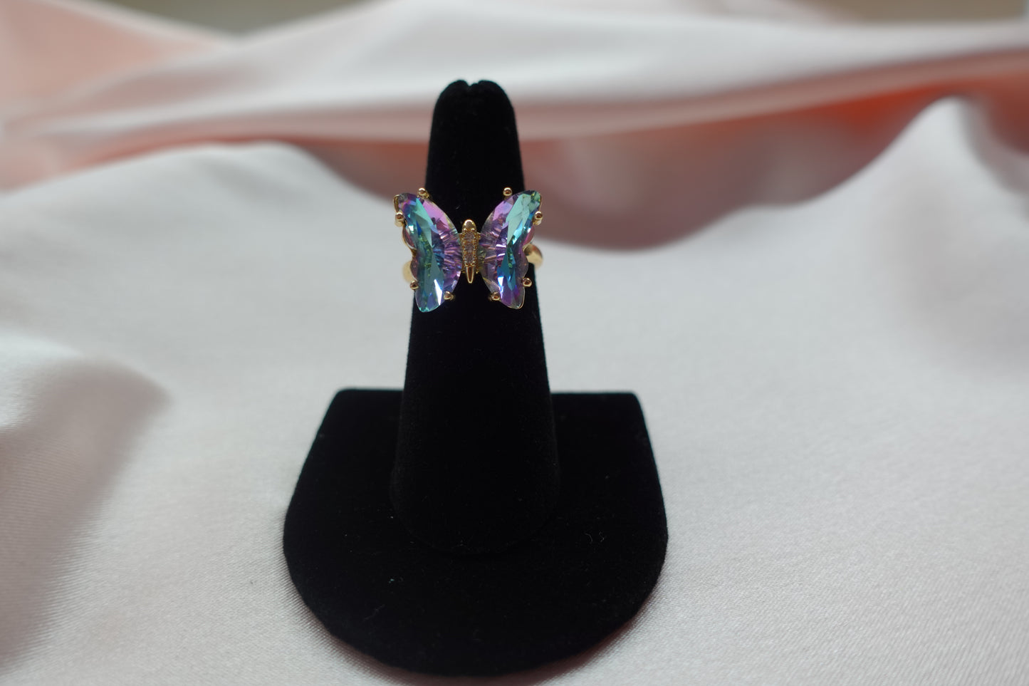 IRIDESCENT BUTTERFLY SPINNING RING #2