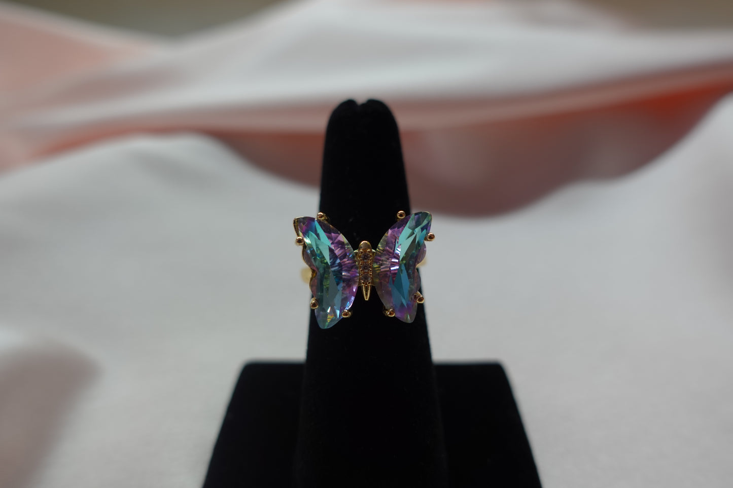 IRIDESCENT BUTTERFLY SPINNING RING #2