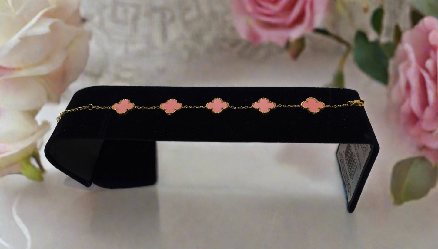 Pink Clover Bracelet