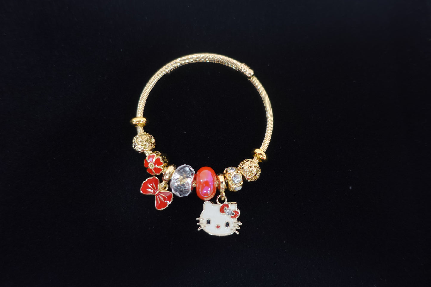 (B-12) Pretty Kitty Charm Bracelet