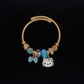 (B-13) Pretty Kitty Charm Bracelet - BLUE