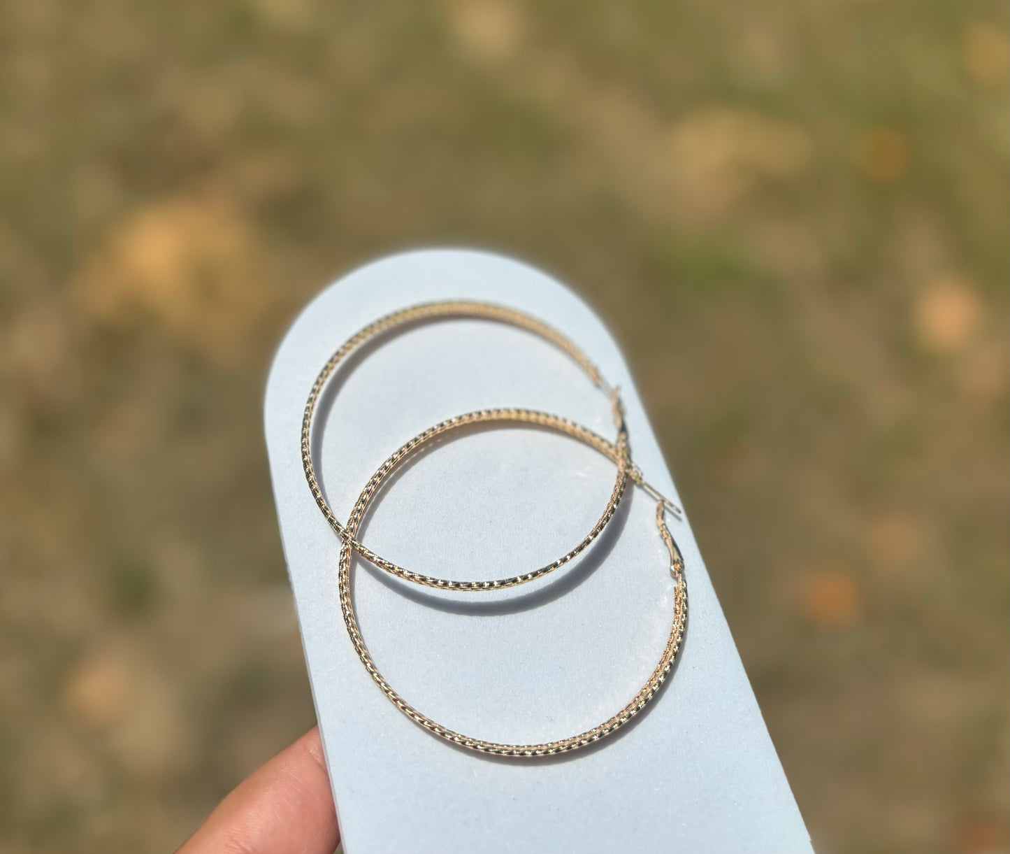 Gold Plated Hoops (H-39)