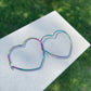 Iridescent Heart SS Hoops