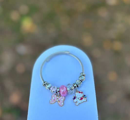 (B-14) Pretty Kitty Charm Bracelet