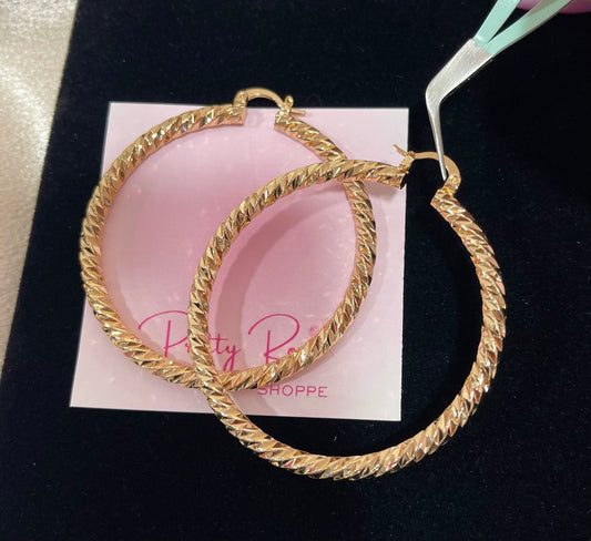 Gold Plated Hoops (H-35)