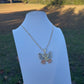 P45 - Tri Color Butterfly Necklace