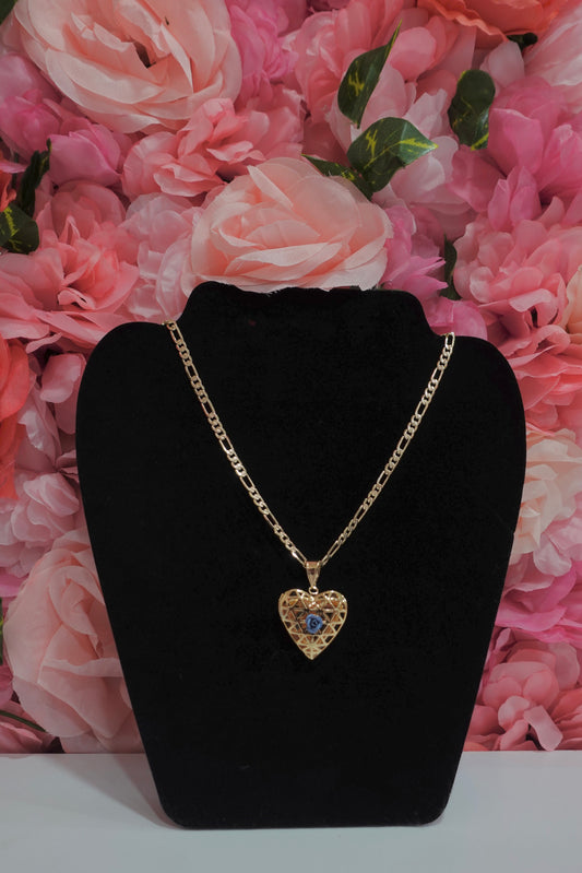 P-23 Gold Heart Lock it Necklace