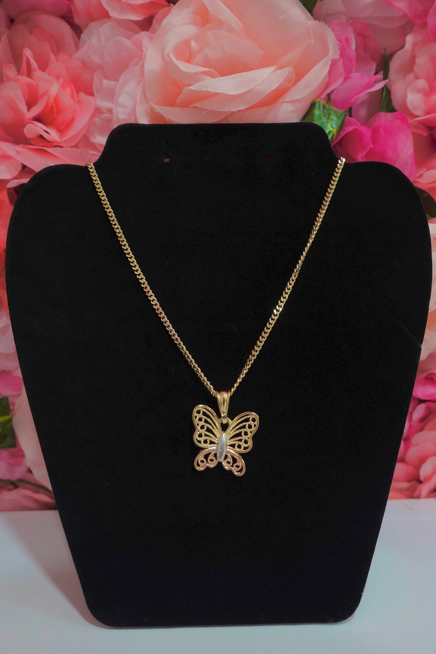 P52 - Tri Color Butterfly Necklace